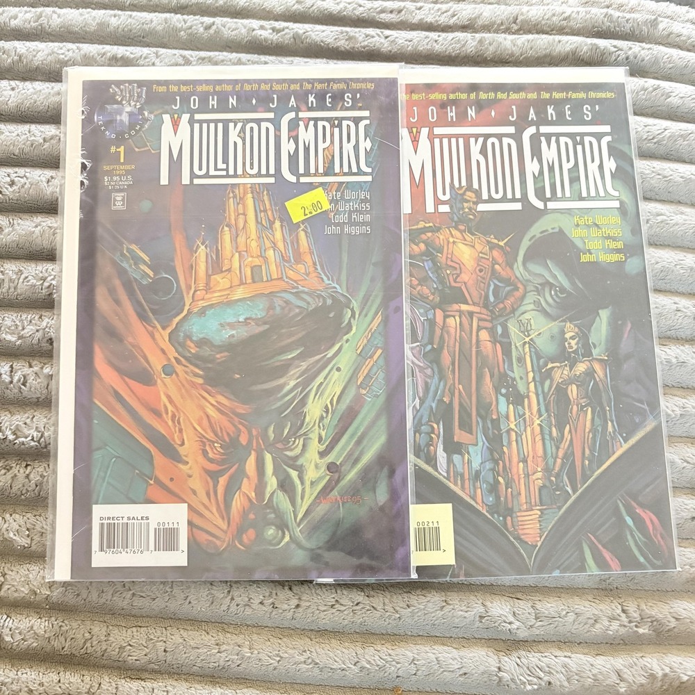 John Jakes' Mullkon Empire Tekno Comics Lot 2 #1-2 1995 Modern Age Comic Set